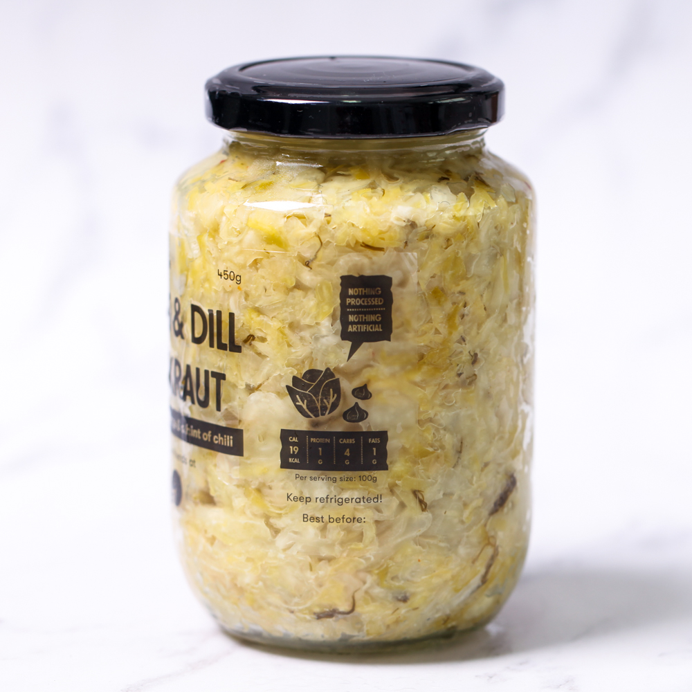 Organic Garlic Dill Sauerkraut